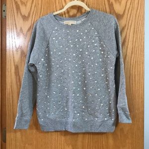 Michael Kors gray rhinestone sweatshirt